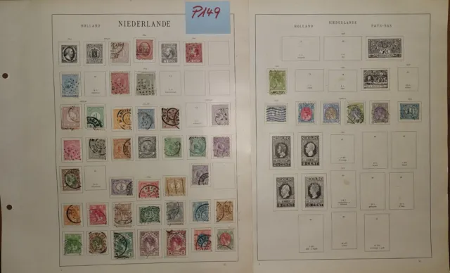 P149: NIEDERLANDE-Lot - auf 17 Schwaneberger-Vordrucken - über 175 Briefmarken