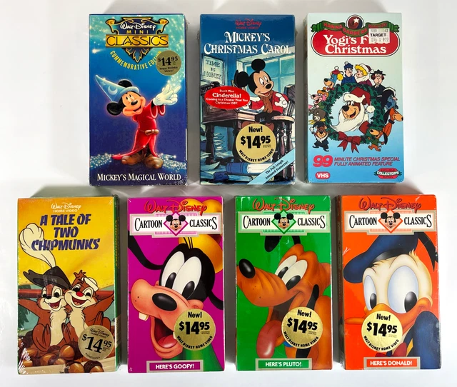 7X VINTAGE DISNEY VHS Tapes Mickey Mouse VHS Video Tapes NEW / RARE