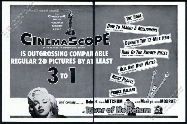 1954 Marilyn Monroe photo River of No Return movie scarce vintage trade print ad