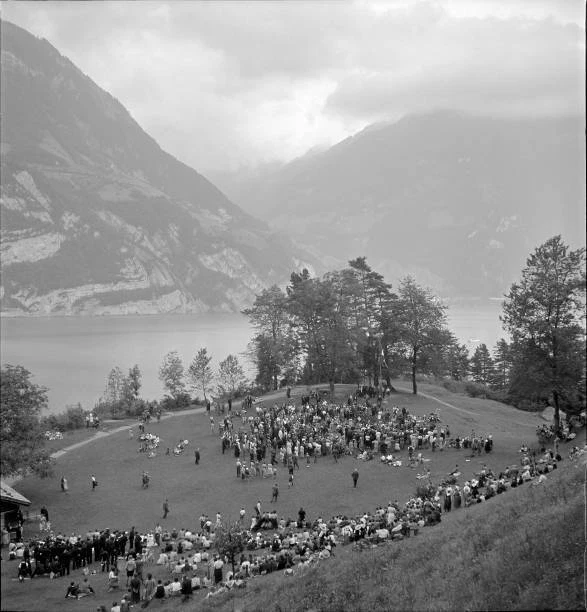 COMMEMORATION OF 100 years of Rutli, 1958 Old Historic Photo 5.96