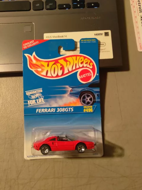 1996 Hot Wheels #496 Ferrari 308Gts Magnum P.i. Version 5 Spoke In Package