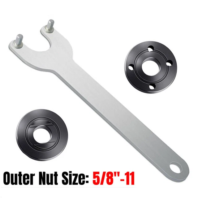 5/8&11 ANGLE GRINDER Spanner Wrench Flange Lock Nut Set For Dewalt