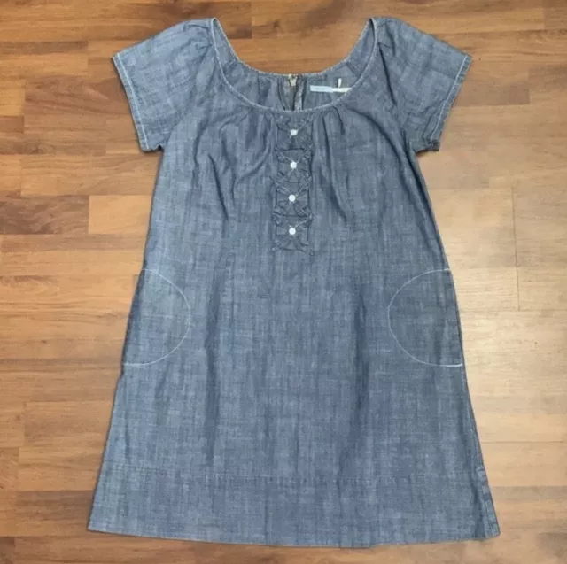 Kimchi Blue Urban Outfitters Shift Babydoll Dress Denim Pockets Size Medium Boho