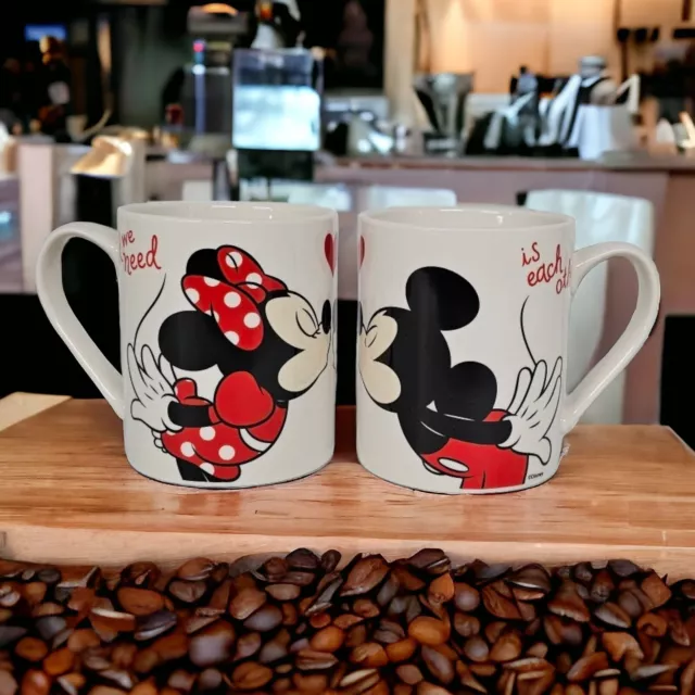 Minnie & Mickey Mouse Kiss Tasse, 2er Set, 325 ml - Romantische Disney Tassen