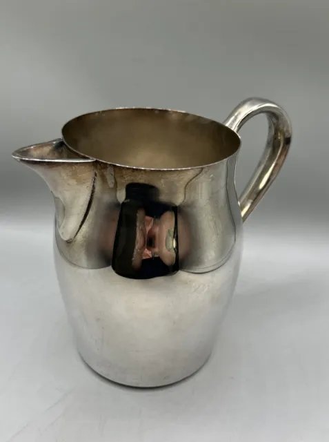 Vintage Pilgrim Silver Plated Pitcher Water Jug 7in