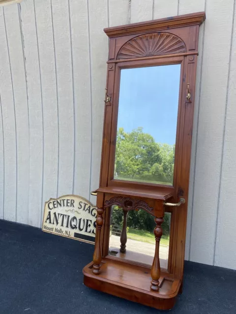 64788  Pulaski Hall Tree Umbrella Stand Mirror Hatrack