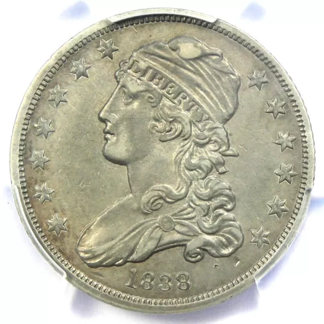 1838 Capped Bust Quarter 25C - PCGS AU Details - Rare Early Date Certified Coin