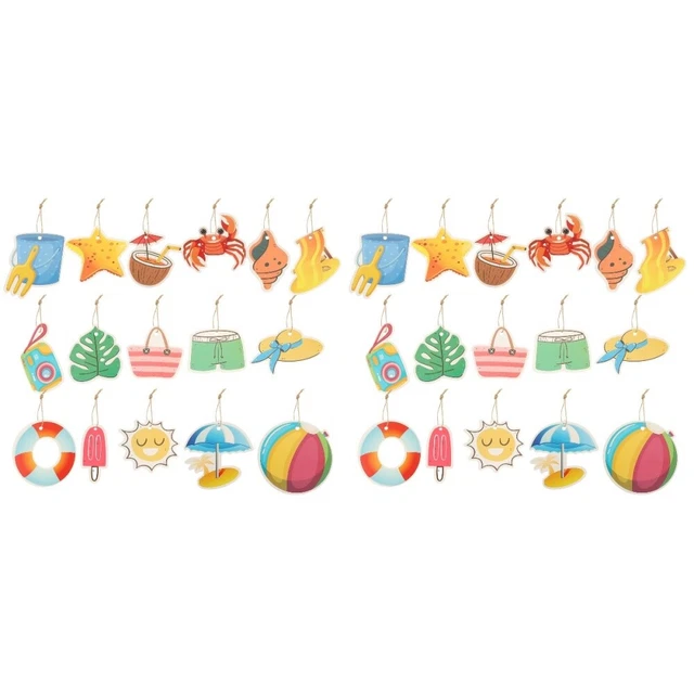 32 pcs Beach Pool Party Supplies Hawaii Party Hanging Decors