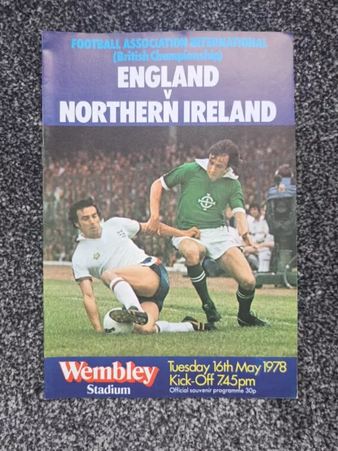 England V Northern Ireland 1978 International