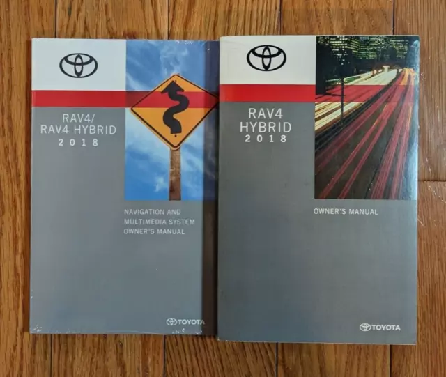 2018 RAV4 "Hybrid" Owner's Manual + Navigation Owner's Manual (2) piece set