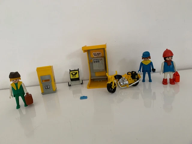 PLAYMOBIL 3231 7313 7186 Vintage Boite Postale / Chariot / Postier