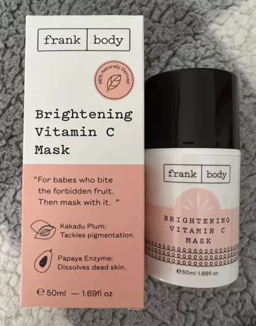 Frank Body Brightening Vitamin C Mask FULL SIZE 1.69 fl oz 50 mL New