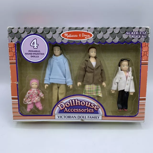 Melissa & Doug Victorian Dollhouse Doll Family African American