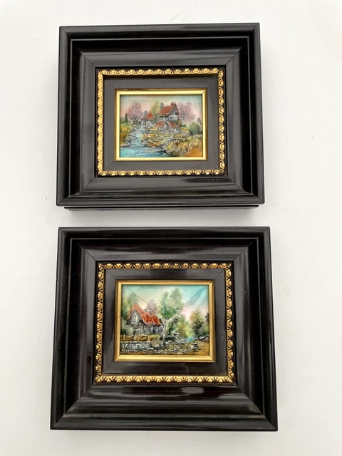 Pendentif Vintage Jaune En émail Des Émaux D'Art De Limoges - Occasion Bon état