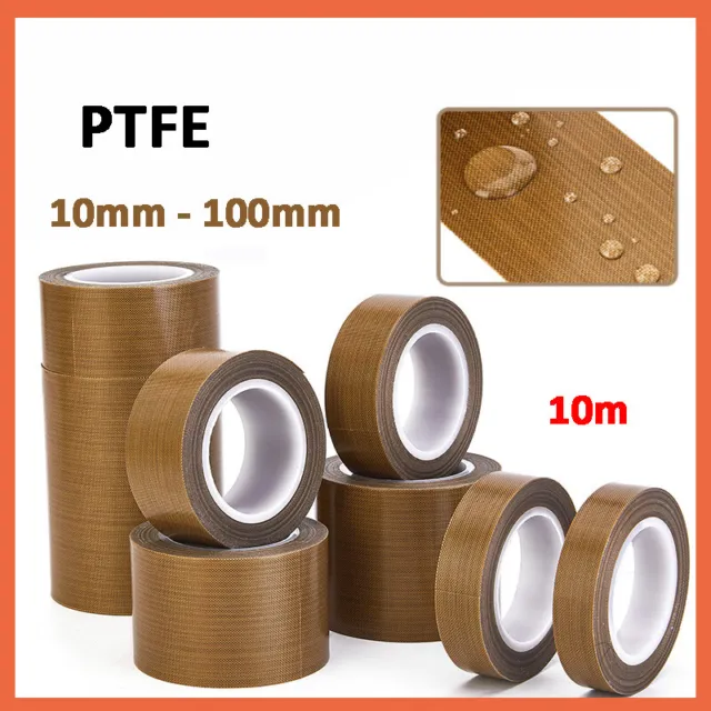 10m PTFE Tape High Temp Heat Resistant Self Adhesive PTFE Tape Vacuum Sealer