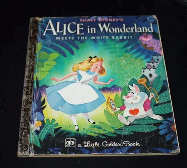 VTG LITTLE GOLDEN Book Alice in Wonderland Disney 1977 Story 59 cents ...
