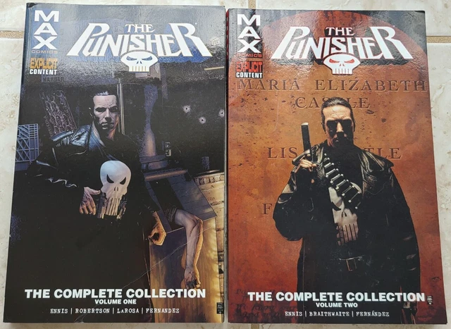 Marvel Max The Punisher The Complete Collection Vol 1 & Vol 2 Tpb - Lot / Set