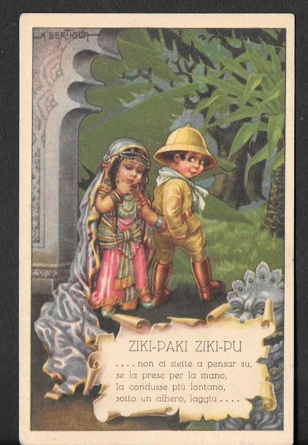 RARA CARTOLINA BAMBINI FIRMATA BERTIGLIA serie 2672