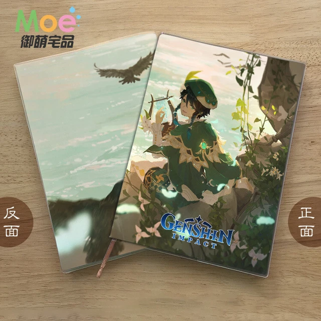 Genshin Impact Barbatos Cosplay Student Notebook Notepad Exercise Book Gift