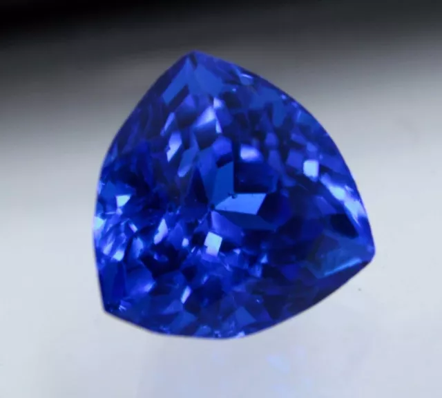 11 Ct Naturel Bleu Tanzanite CERTIFIÉ Trillion Cut Loose Gemstone Rare