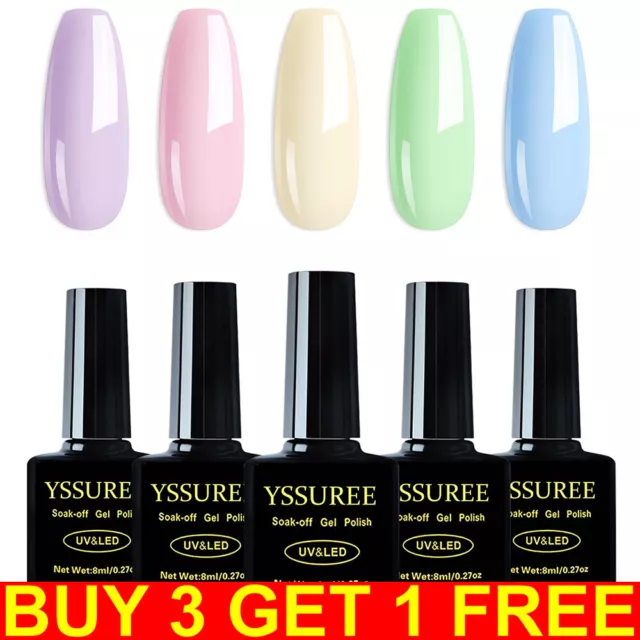 Gel Nail Polish set Soak Off UV LED No Wipe Lacquer Base Top Coat New