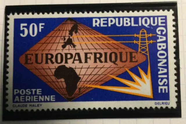 TIMBRE du GABON N°39-40  Poste aérienne  Neuf année 1965