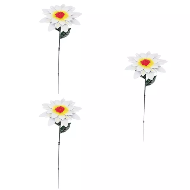 3 pezzi metallo girasole decorazione giardino ferro battuto fiori margherita