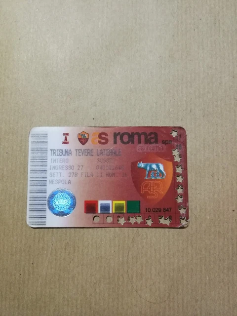 As Roma Tessera Stadio 2000 2001 Scudetto