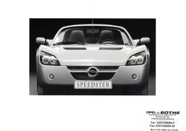 Opel Speedster Prospekt 2000 3/00 D brochure prospectus catalogue catalog