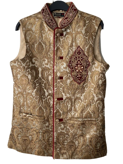 Mens asian on sale waistcoats uk