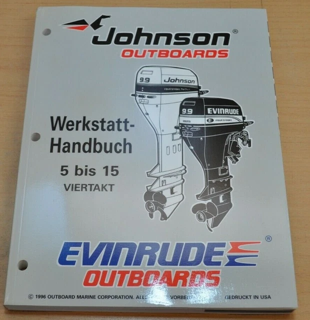 Manuel D'entretien Evinrude 1999 EE 5 à 15 - Moteur Hors-bord 4 Temps, 1998 OMC