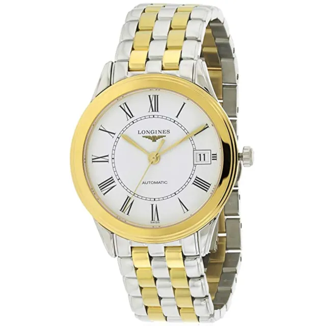LONGINES WOMEN'S WATCH Flagship Automatic White Dial Two Tone Bracelet ...