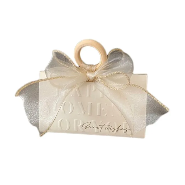 10PCS Portable Paper Candy Boxes, Handbag Design for Wedding Party Favor
