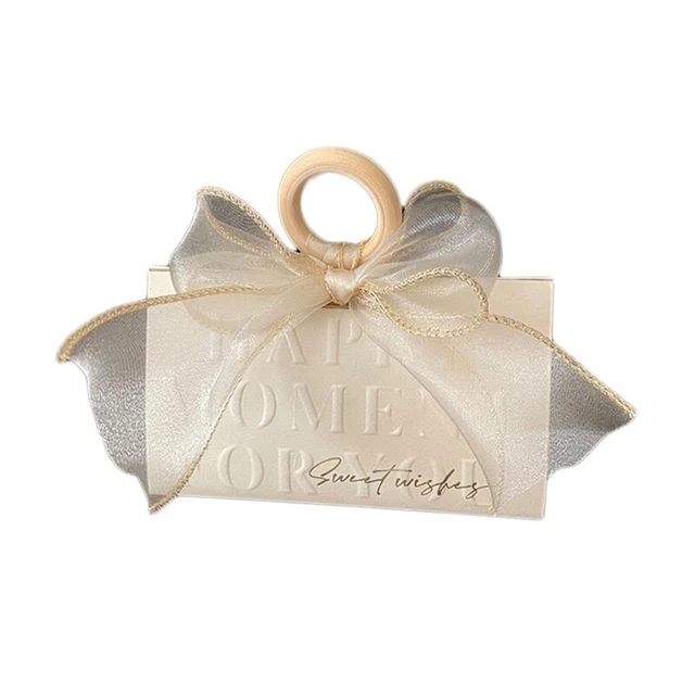 10PCS Portable Paper Candy Boxes, Handbag Design for Wedding Party Favor