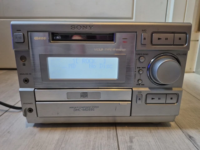 Enregistreur MiniDisc Sony MDS-101 - Noir - Allume, Non Testé - Vintage