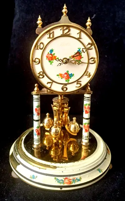 Kundo Anniversary Clock Kieninger & Obergfell Floral. For repair or parts