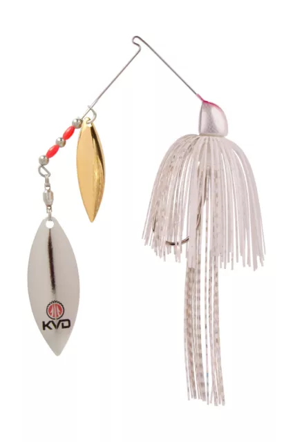 Strike King Spinnerbait KVD FSB12WW-204GS Super White 1/2oz Double Willow