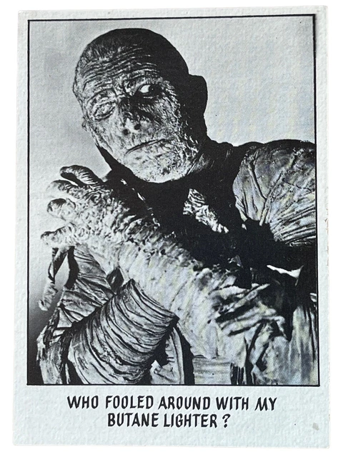 1973 The Mummy Monster Creature Feature You’ll Die Laughing #39 Trade Card B/W