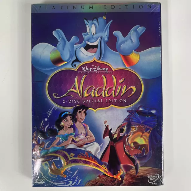 Walt Disney Aladdin 2 Disc Platinum Special Edition (DVD, 2004) w. Slipcover NEW