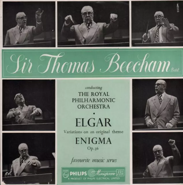 Elgar(10" Vinyl)Engima Royal Philharmonic/Thomas Beecham-Philips-SBR 62-VG/VG