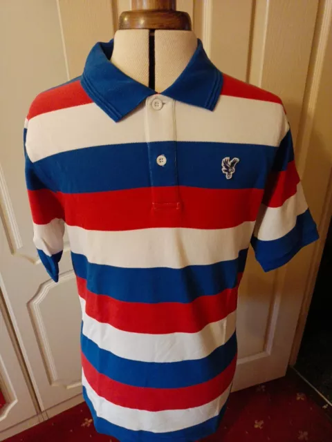 Crystal Palace FC : Stripped Polo - Official Football Shirt / Size Adult Small