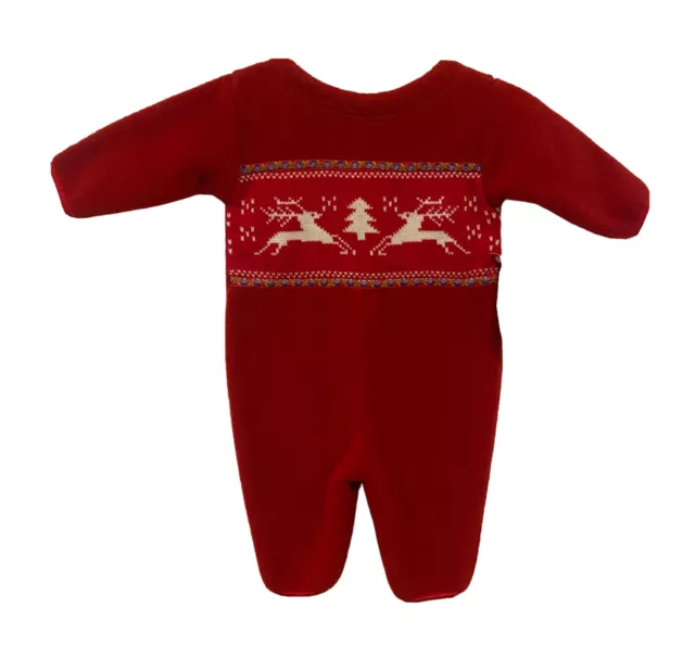Vtg 1993 Harlequin Designs Cynthia McKinney Fleece Christmas Romper 6-12 mo NOS