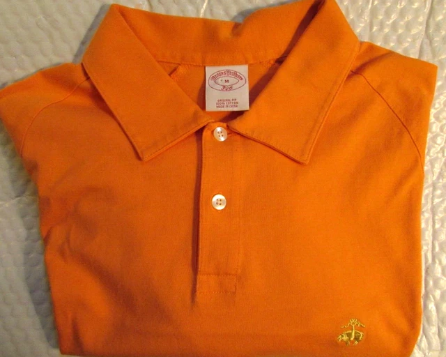 NWOT Beautiful Brooks Brothers Medium M Light Peach S/S Polo "Bow & Sheep Logo"