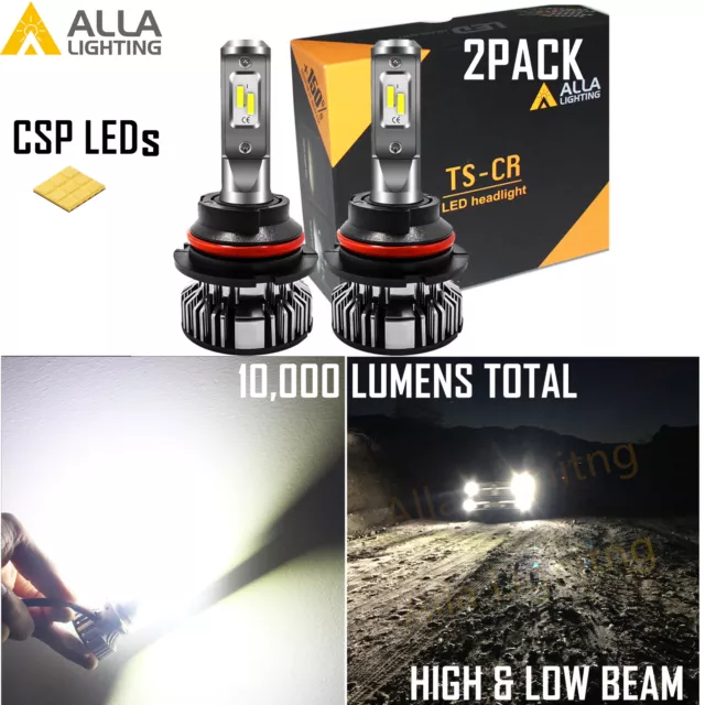 Alla Lighting TS-LED 9004 Headlight Bulb Super Bright High Low Beam Fit Compact