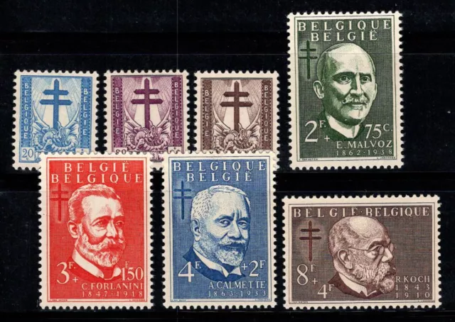 Belgique 1953 Mi. 979-986 Neuf ** 100% Contre la tuberculose, personnalité