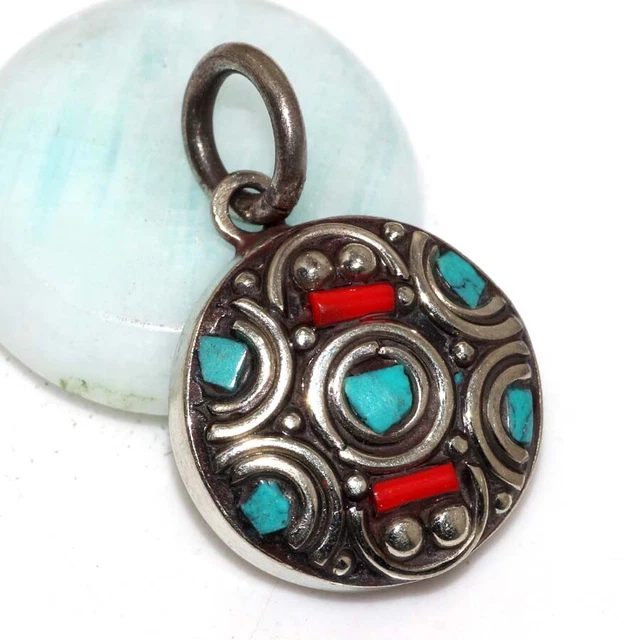 Tibetan Turquoise & Red Coral Nepali Multi-Strand Handmade Necklace main image 1