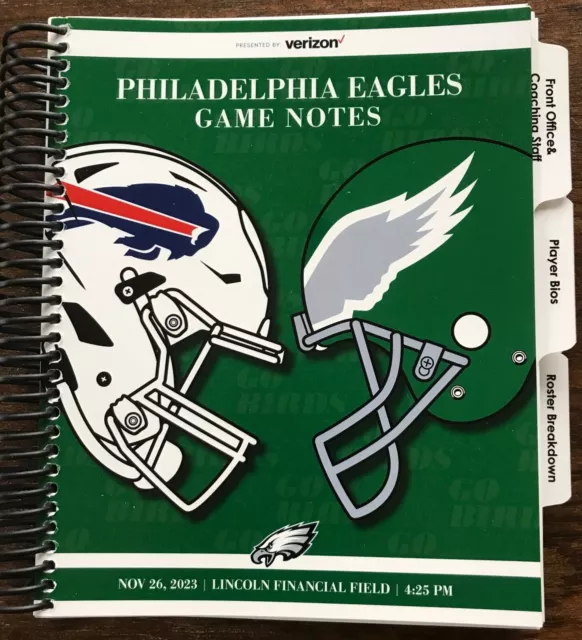 2023 PHILADELPHIA EAGLES GAME NOTES/MEDIA GUIDE 11/26/2023 Bills at
