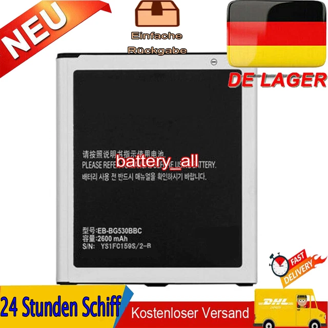 Batterie 3,8V 2600mAh Pour Samsung Galaxy Grand Prime SM-G531H G530F J3 J5 – Compatible EB-BG530BBE