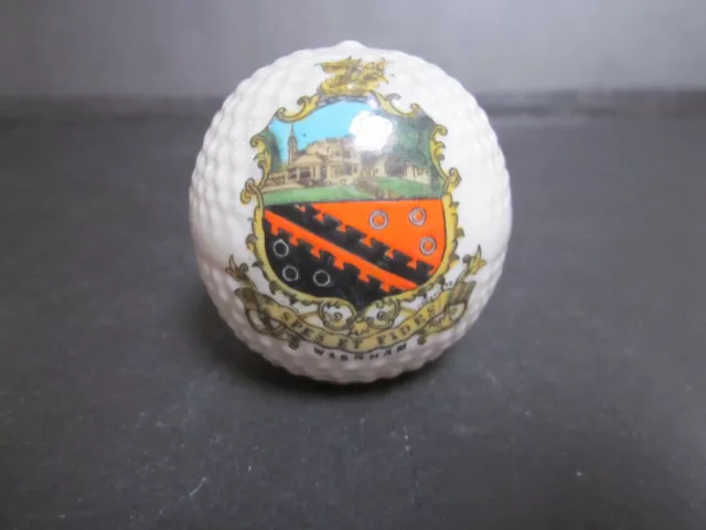 Vintage Carlton Crested Ware Warnnam Crest Model Ancient Golf Ball