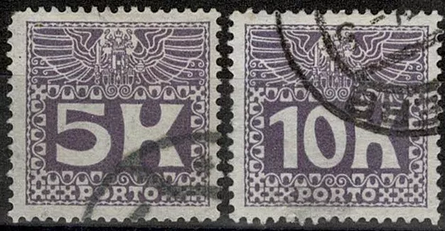 1911 Austria Segnatasse Alti Valori 2 Val Usati Mf26921